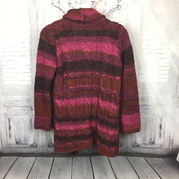 Iperico Cardigan Sweater Open Front Italy Chunky S - Picture 2 of 8